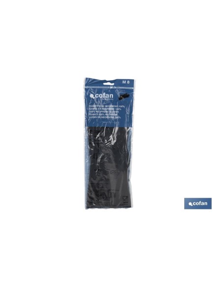 GUANTE NEGRO NEOPRENO 100% T 8