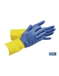 GUANTE BICOLOR LATEX REFORZADO T 9