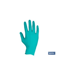 CAJA 100 UDS. GUANTES NITRILO VERDE COFAN PROTECCION FITOSANITARIOS T-M 2