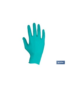 CAJA 100 UDS. GUANTES NITRILO VERDE COFAN PROTECCION FITOSANITARIOS T-S