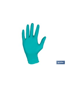 CAJA 100 UDS. GUANTES NITRILO VERDE COFAN PROTECCION FITOSANITARIOS T-S 2