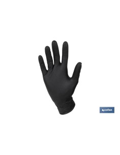 CAJA 100 UDS. GUANTES DE NITRILO NEGRO DIAMANTADO 8,5 G TALLA S