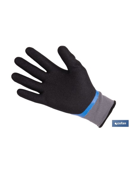 GUANTE IMPREGNADO SANDY DOBLE CAPA DE NITRILO AZUL TALLA 9