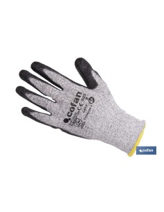 GUANTE ANTICORTE ULTRA LIGERO IMPREGNADO PU NEGRO T-10 2