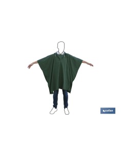 PONCHO DE AGUA VERDE PVC/POLIESTER TALLA ÚNICA 2