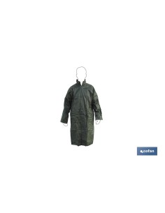 ABRIGO DE LLUVIA VERDE POLIESTER/PVC TALLA-S