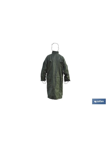 ABRIGO DE LLUVIA VERDE POLIESTER/PVC TALLA-S