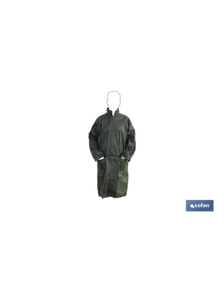 ABRIGO DE LLUVIA VERDE POLIESTER/PVC TALLA-XXL