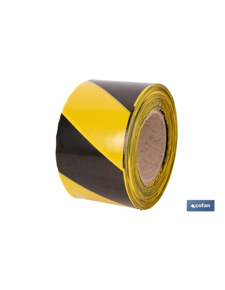 CINTA BALIZAM. AMARILLA/NEGRA 80MM X 200MTS