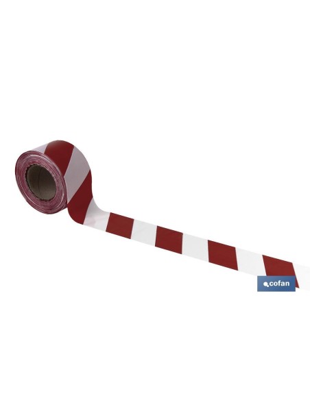 CINTA BALIZAM. ROJA/BLANCA 80MM X 200MTS