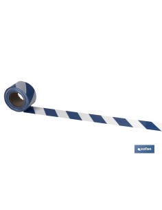 CINTA BALIZAM. AZUL/BLANCA 80MM X 200MTS