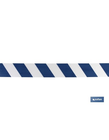 CINTA BALIZAM. AZUL/BLANCA 80MM X 200MTS