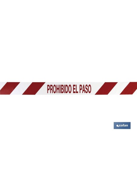 CINTA BALIZ. PROHIBIDO EL PASO 80MMX100MTS