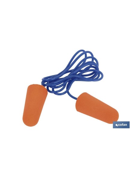 PACK 50 TAPONES (25 par) OIDOS C/CUERDA PU SNR36