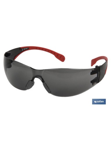 GAFAS SEGURIDAD SUPER LIGERA 18Grs LENTE OSCURA