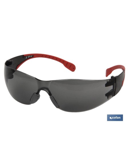 GAFAS SEGURIDAD SUPER LIGERA 18Grs LENTE OSCURA