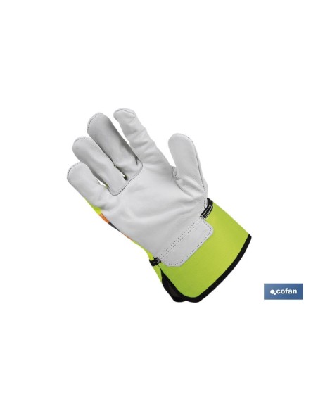 BLISTER GUANTE VACUNO AMERICANO AMARILLO FLÚOR TALLA 11 VENTA UNITARIA