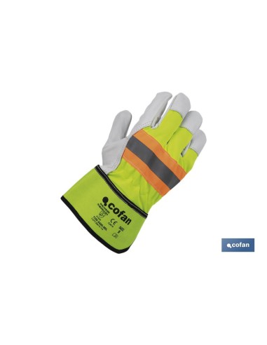 BLISTER GUANTE VACUNO AMERICANO AMARILLO FLÚOR TALLA 9 VENTA UNITARIA