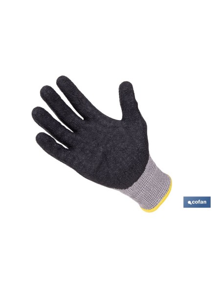 GUANTE ANTICORTE HPPE IMPREGNADO DE LATEX RUGOSO TALLA 10 VENTA UNITARIA
