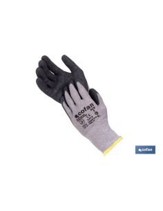 GUANTE ANTICORTE HPPE IMPREGNADO DE LATEX RUGOSO TALLA 7 VENTA UNITARIA