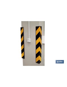 ESQUINERO RECTO 800X100X10MM AMAR/NEGRO 2