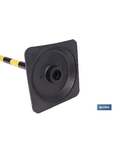 POSTE Y BASE PARA CADENA (AMAR/NEGRO) 1M