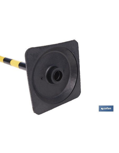 POSTE Y BASE PARA CADENA (AMAR/NEGRO) 1M