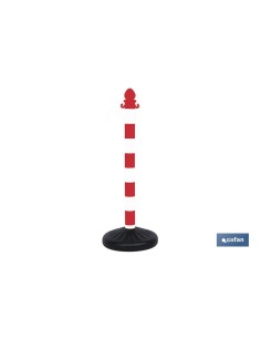 POSTE Y BASE PARA CADENA (ROJO/BLANCO) 1M