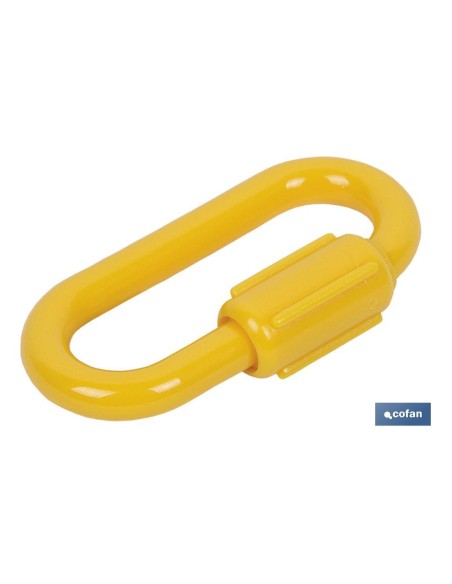 ESLABON UNION CADENA PLÁSTICO 8mm AMARILLO
