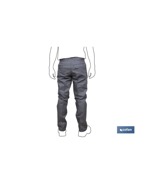 PANTALON TRABAJO SERVET 245 gms/m GRIS T-44