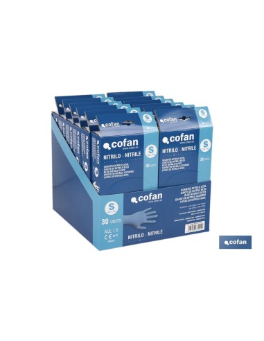 CAJA 30 UNDS. GUANTES NITRILO T-S