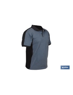 POLO BALDER ELASTANO 210 G/M2 GRIS OSCURO-NEGRO TALLA XL