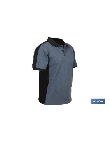 POLO BALDER ELASTANO 210 G/M2 GRIS OSCURO-NEGRO TALLA XXL