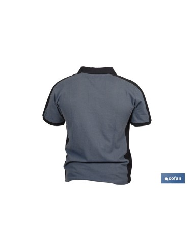 POLO BALDER ELASTANO 210 G/M2 GRIS OSCURO-NEGRO TALLA XXL