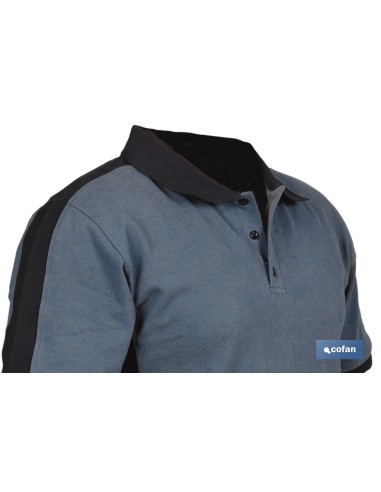 POLO BALDER ELASTANO 210 G/M2 GRIS OSCURO-NEGRO TALLA XXL