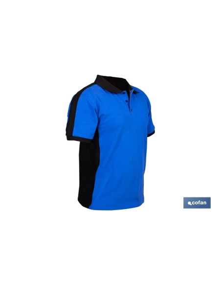POLO FREYJA ELASTANO 210 G/M2 AZUL-NEGRO TALLA XL