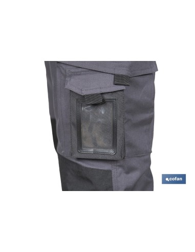 PANTALÓN DE TRABAJO HEIMDALL ELASTANO 280 G/M2 GRIS OSCURO CON DETALLES NEGROS TALLA 42