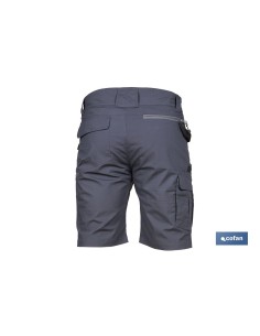 BERMUDAS DE TRABAJO FRIGG ELASTANO 215 G/M2 GRIS OSCURO CON DETALLES NEGROS TALLA 64 2