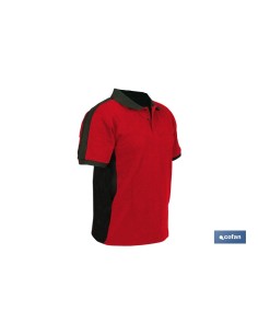 POLO HELA ELASTANO 210 G/M2 ROJO OSCURO-NEGRO TALLA XXXL