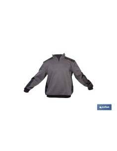 SUDADERA RANGER CUELLO CREMALLERA 280GMS GRIS-NEGRO T-L