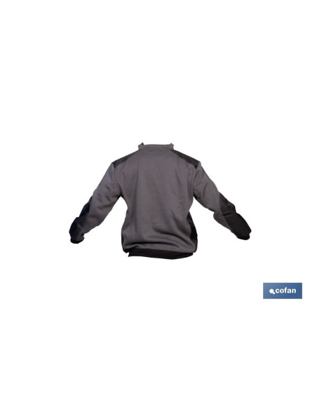 SUDADERA RANGER CUELLO CREMALLERA 280GMS GRIS-NEGRO T-XL
