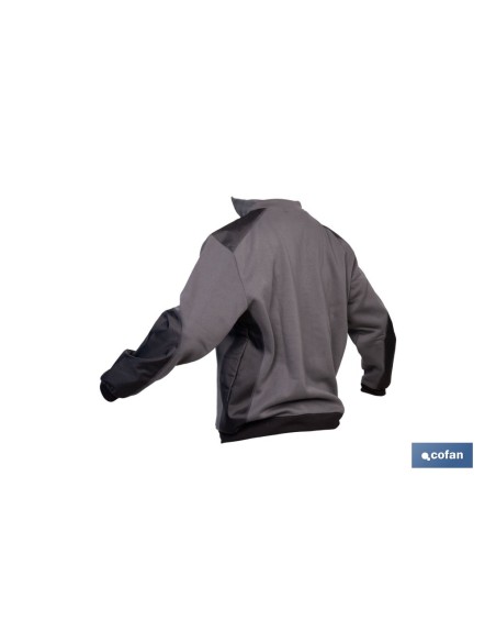 SUDADERA RANGER CUELLO CREMALLERA 280GMS GRIS-NEGRO T-XL