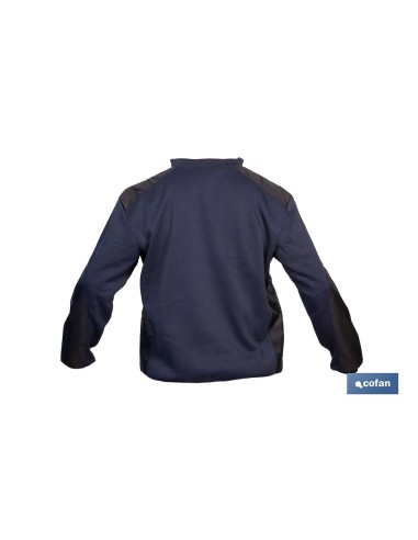 SUDADERA RANGER CUELLO CREMALLERA 280GMS AZUL-NEGRO T-L