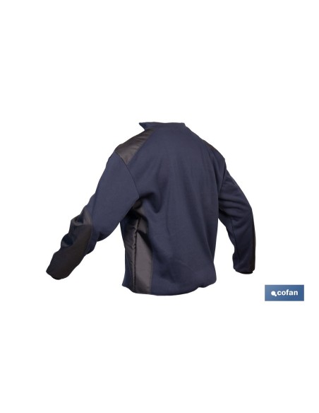 SUDADERA RANGER CUELLO CREMALLERA 280GMS AZUL-NEGRO T-L