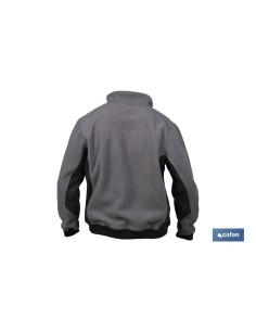 CHAQUETA POLAR MODELO WALKER 370 G/M GRIS-NEGRO TALLA S 2