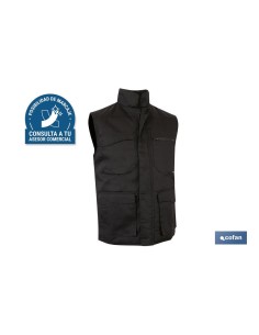 CHALECO MULTIBOLS. ACOLCHADO COLT 245gms/m NEGRO T-M