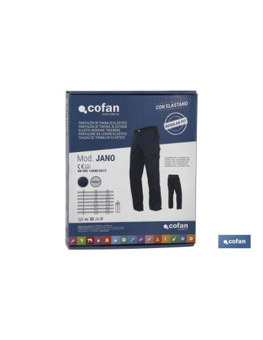 PANTALON TRAB. FLEX. JANO REGULAR FIT MAR/NEGRO T-42