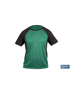 CAMISETA TRANSPIRABLE MODELO PILOTE VERDE-NEGRA 160 g/m2 TALLA-XXL 2