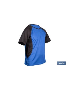 CAMISETA TRANSPIRABLE MODELO PILOTE AZUL-NEGRA 160 g/m2 TALLA-XXL 2