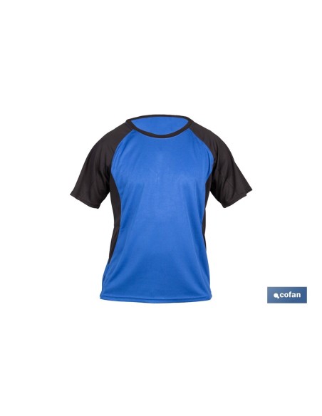 CAMISETA TRANSPIRABLE MODELO PILOTE AZUL-NEGRA 160 g/m2 TALLA-XXL